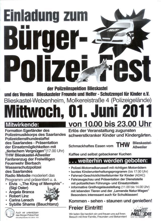 Plakat Bürger-Polizeifest 2011